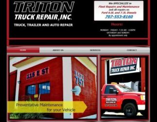Triton Truck Repair's Site Screenshot